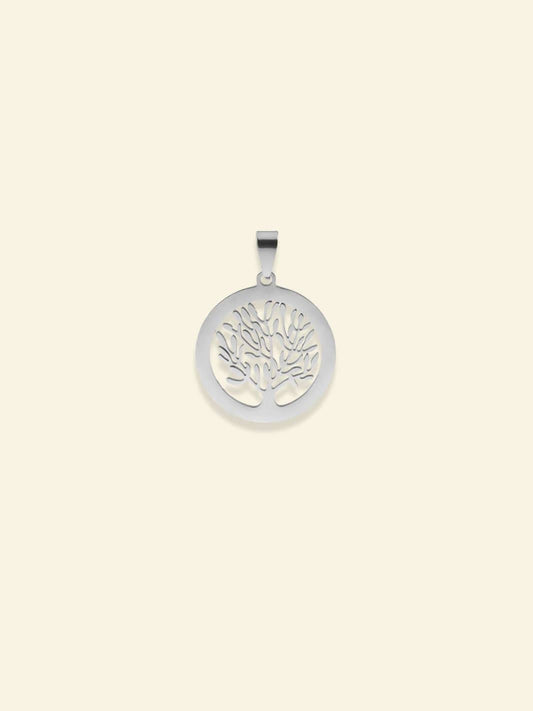 Arbre de Vie Acier Pendentif Argent