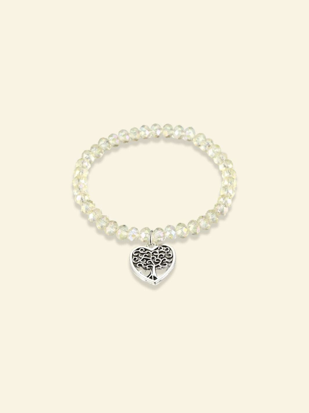 Arbre de Vie Bracelet Perle Beige