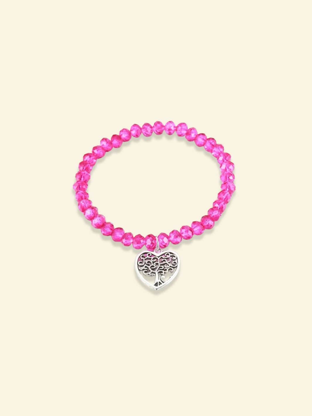 Arbre de Vie Bracelet Perle Rose