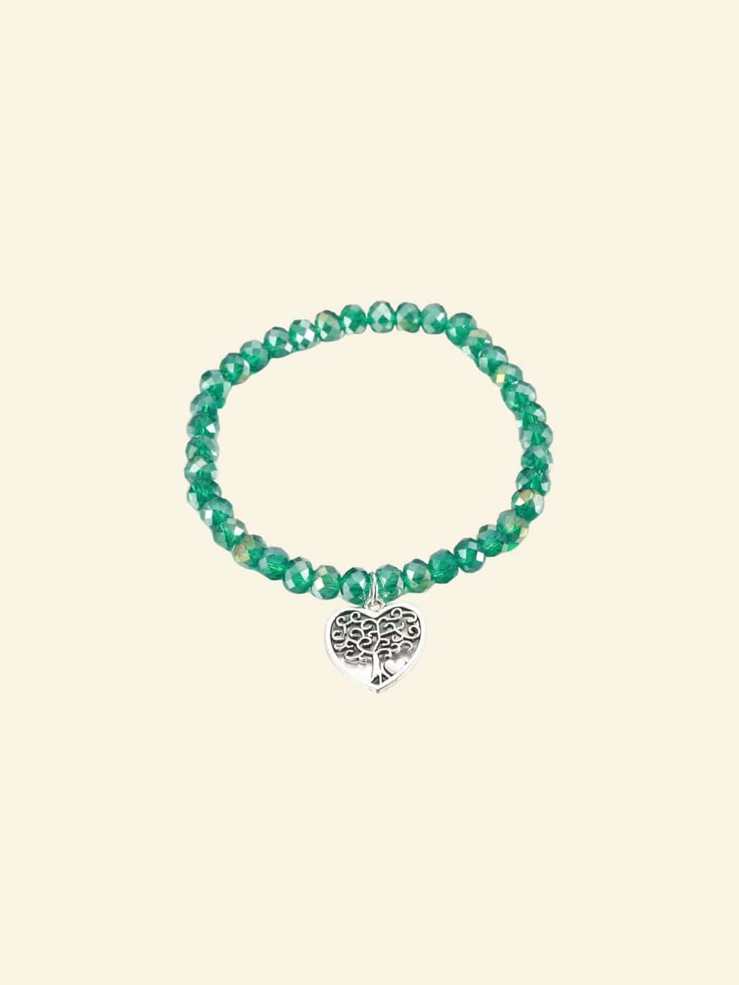 Arbre de Vie Bracelet Perle Vert