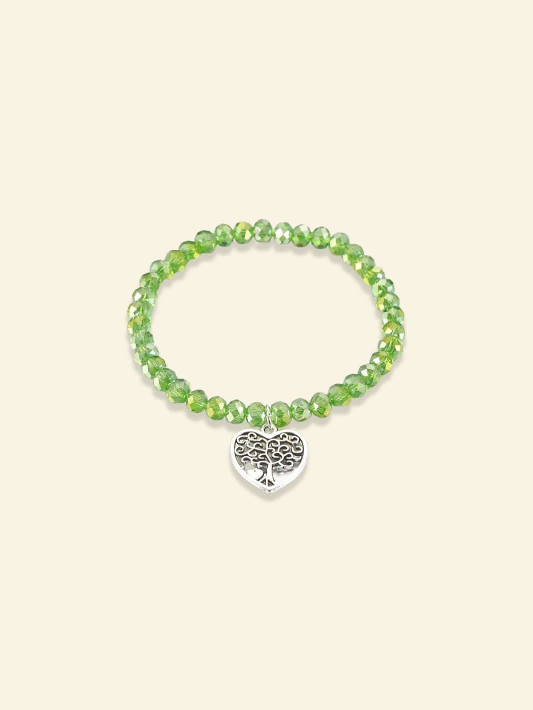 Arbre de Vie Bracelet Perle Vert clair