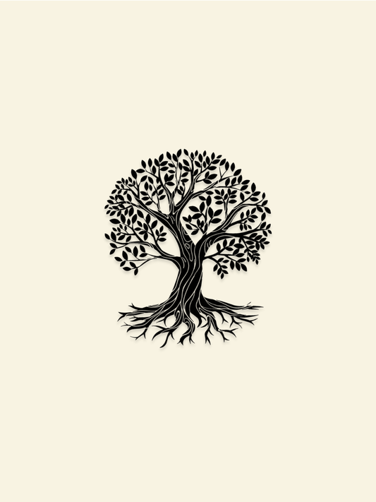 Arbre de Vie Sticker Mural Noir / S 42x50cm