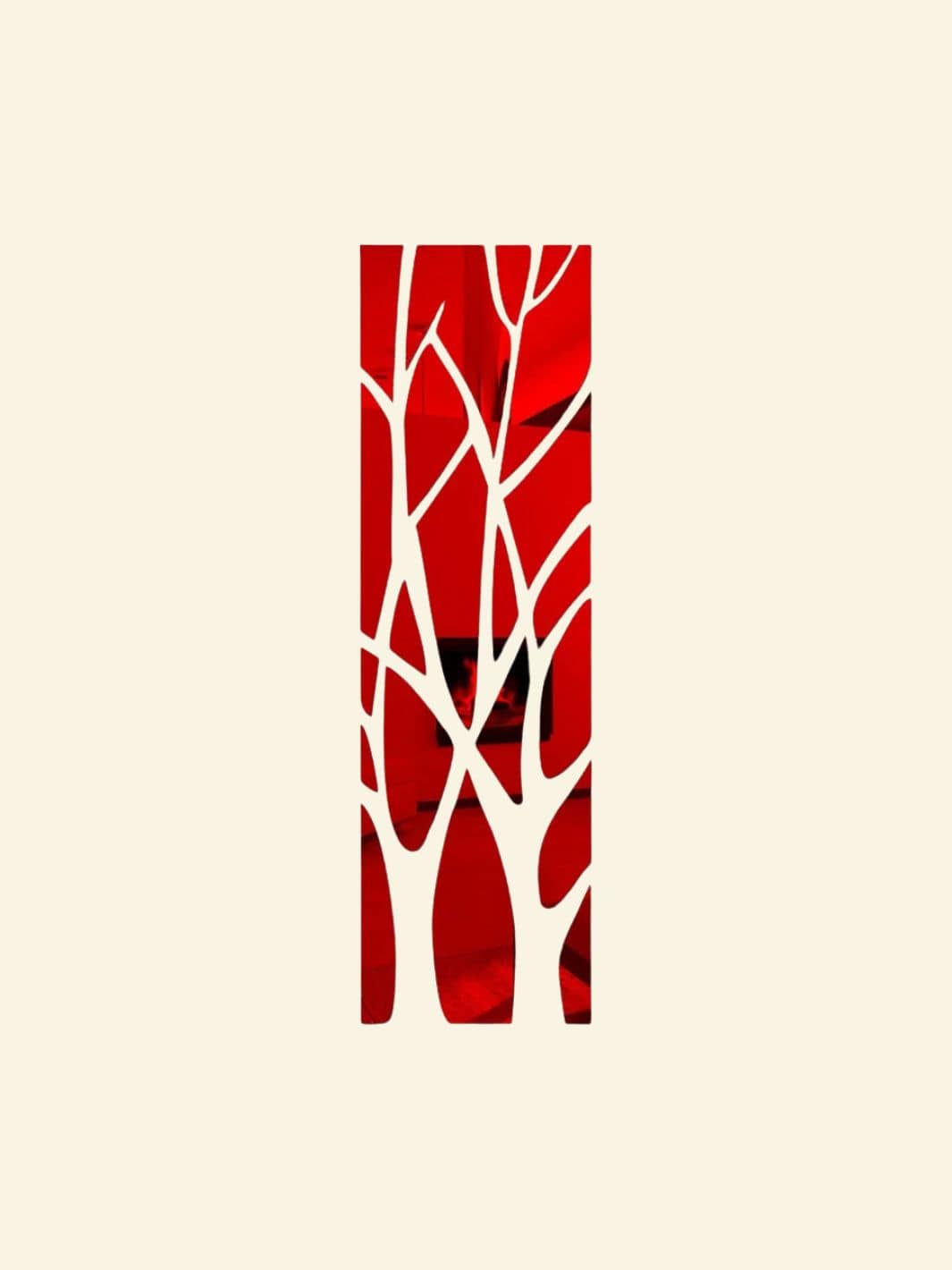 Arbre de Vie Stickers Muraux Rouge / 28x100cm