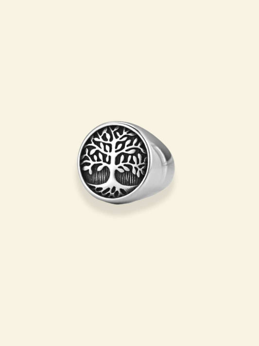 Bague Acier Homme Arbre de Vie 7