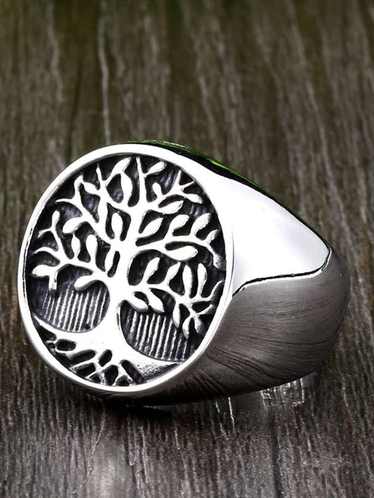 Bague Arbre de Vie Homme Acier 7