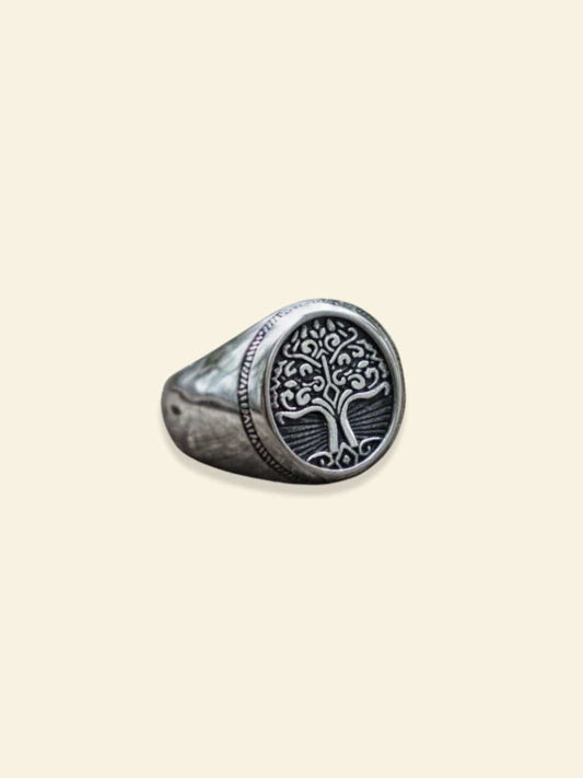 Bague Homme Arbre de Vie en Acier 7