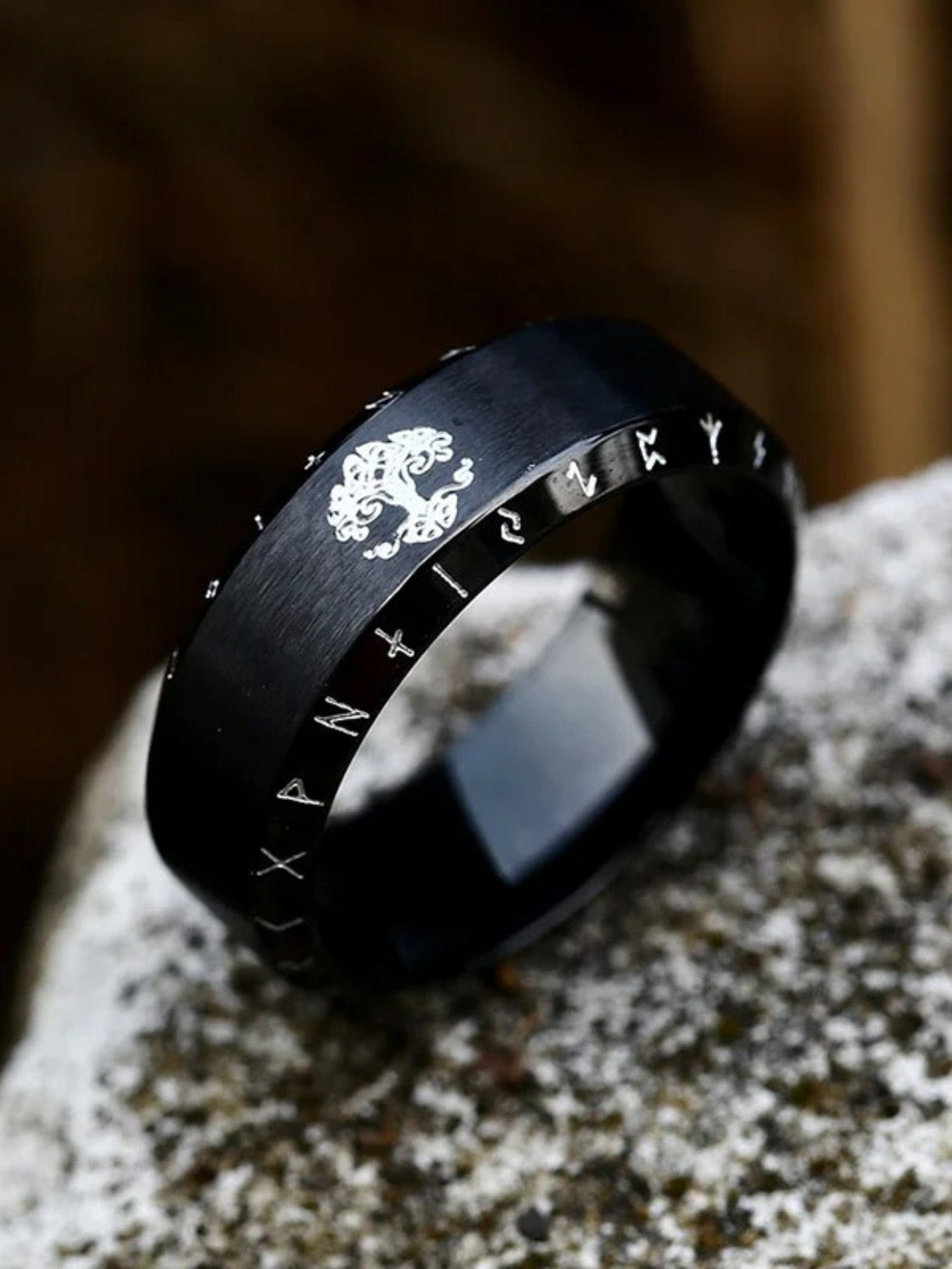 Bague Noir Arbre de la Vie 7