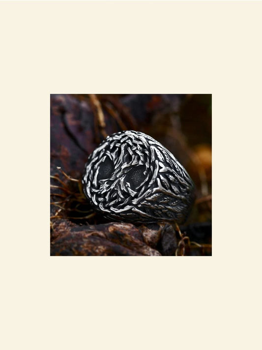 Bague Noire Homme Arbre de la Vie 7