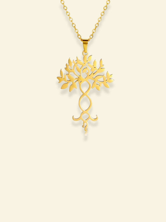 Bijoux Collier Arbre de Vie Doré