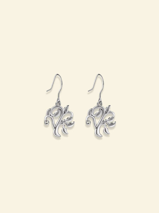 Boucle d'Oreille Argent Arbre de Vie