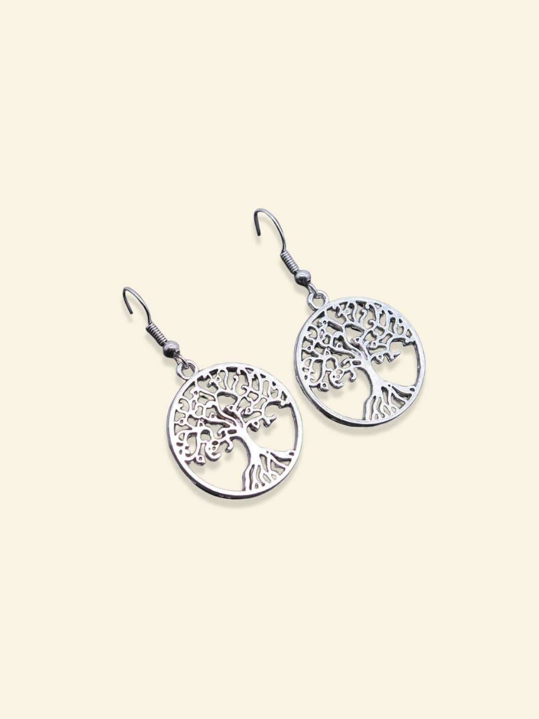 Boucles d'Oreille Arbre de Vie Argent