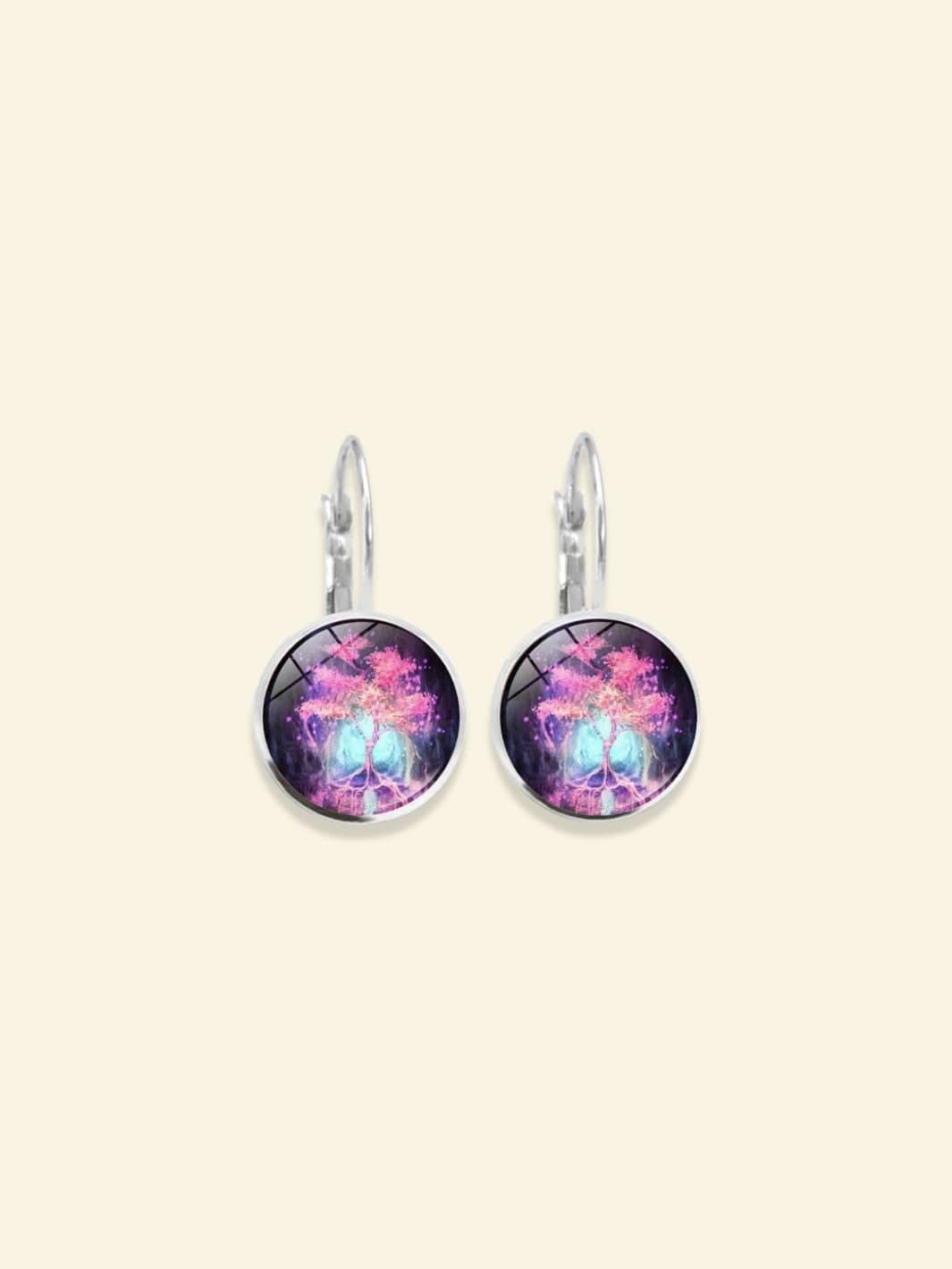 Boucles d'Oreilles Arbre de Vie Colorées 5