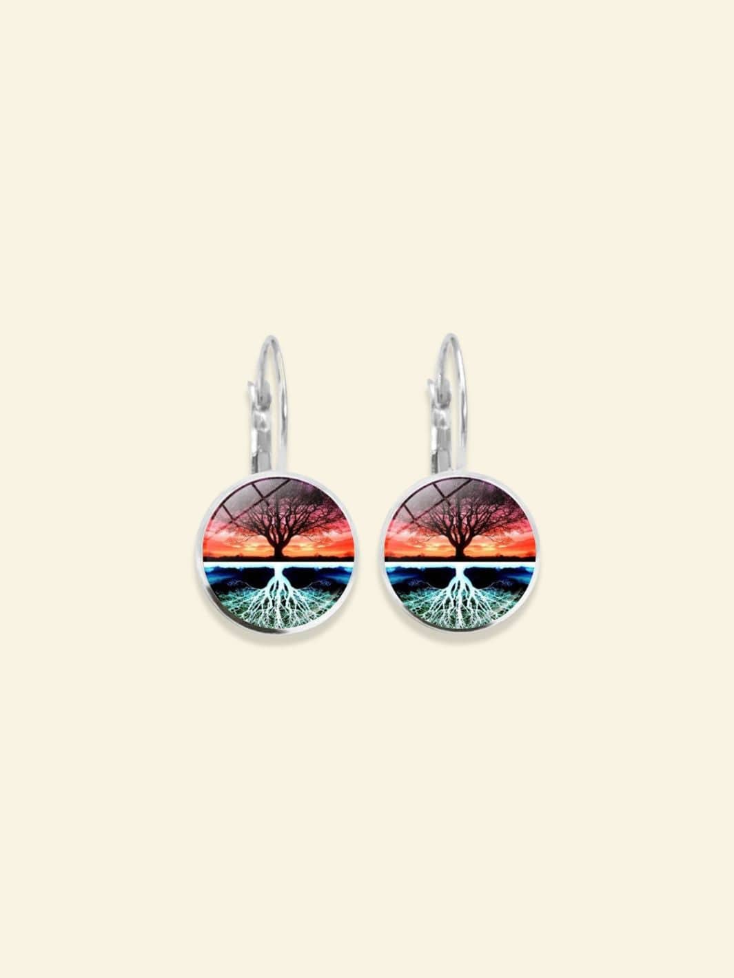 Boucles d'Oreilles Arbre de Vie Colorées 9