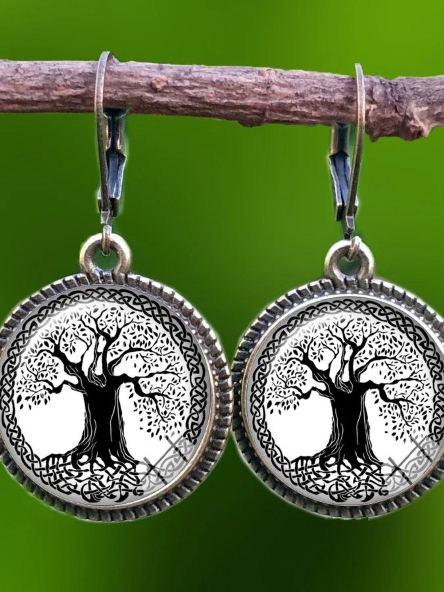 Boucles d'Oreilles Pendantes Arbre de Vie 11