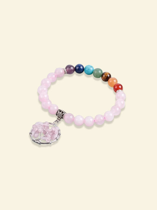 Bracelet Arbre de Vie 7 Chakras Pierres Naturelles 7 chakra