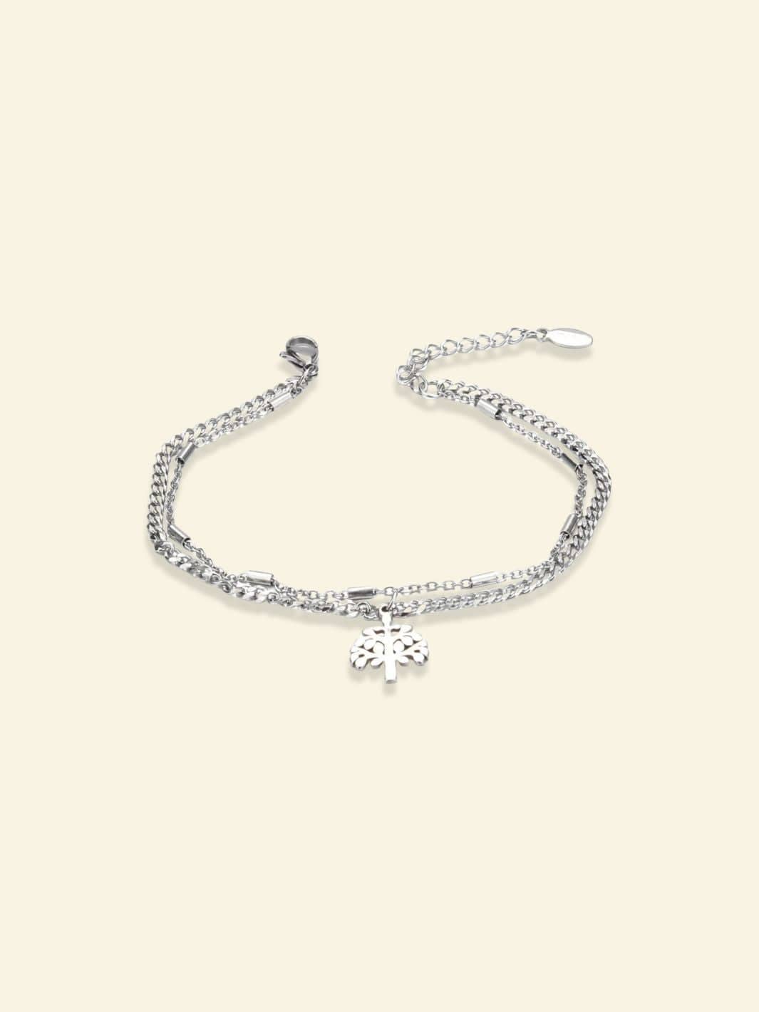 Bracelet Arbre de Vie Acier Femme