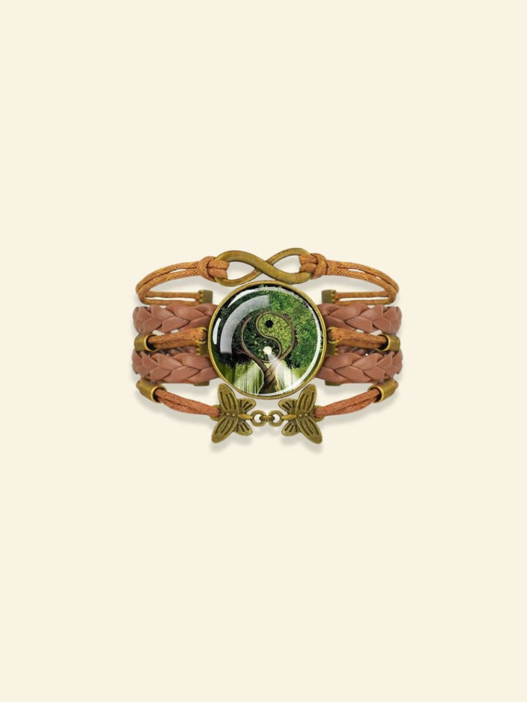 Bracelet Arbre de Vie Cuir et Verre 4