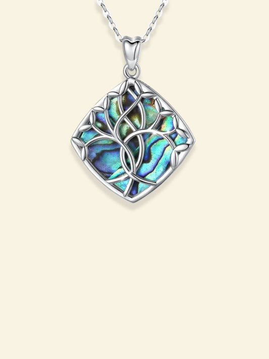 Collier Arbre de Vie en Nacre Nacre bleue