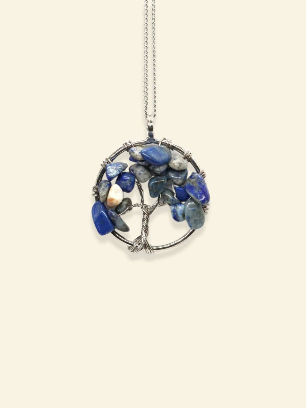 Collier Arbre de Vie Pierres Précieuses Lapis Lazuli