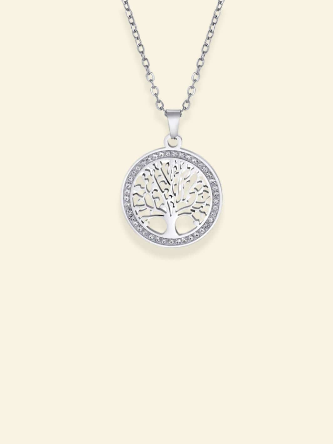 Collier Arbre de Vie Scintillant Pandora Argent