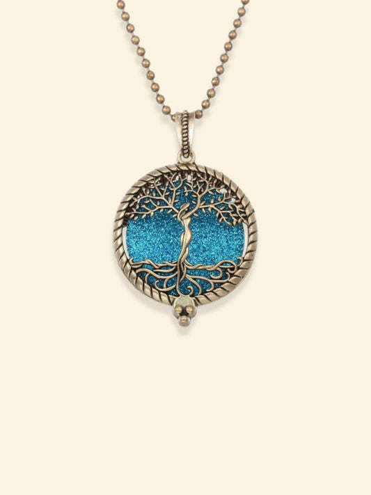 Collier Aromathérapie Arbre de Vie Bronze