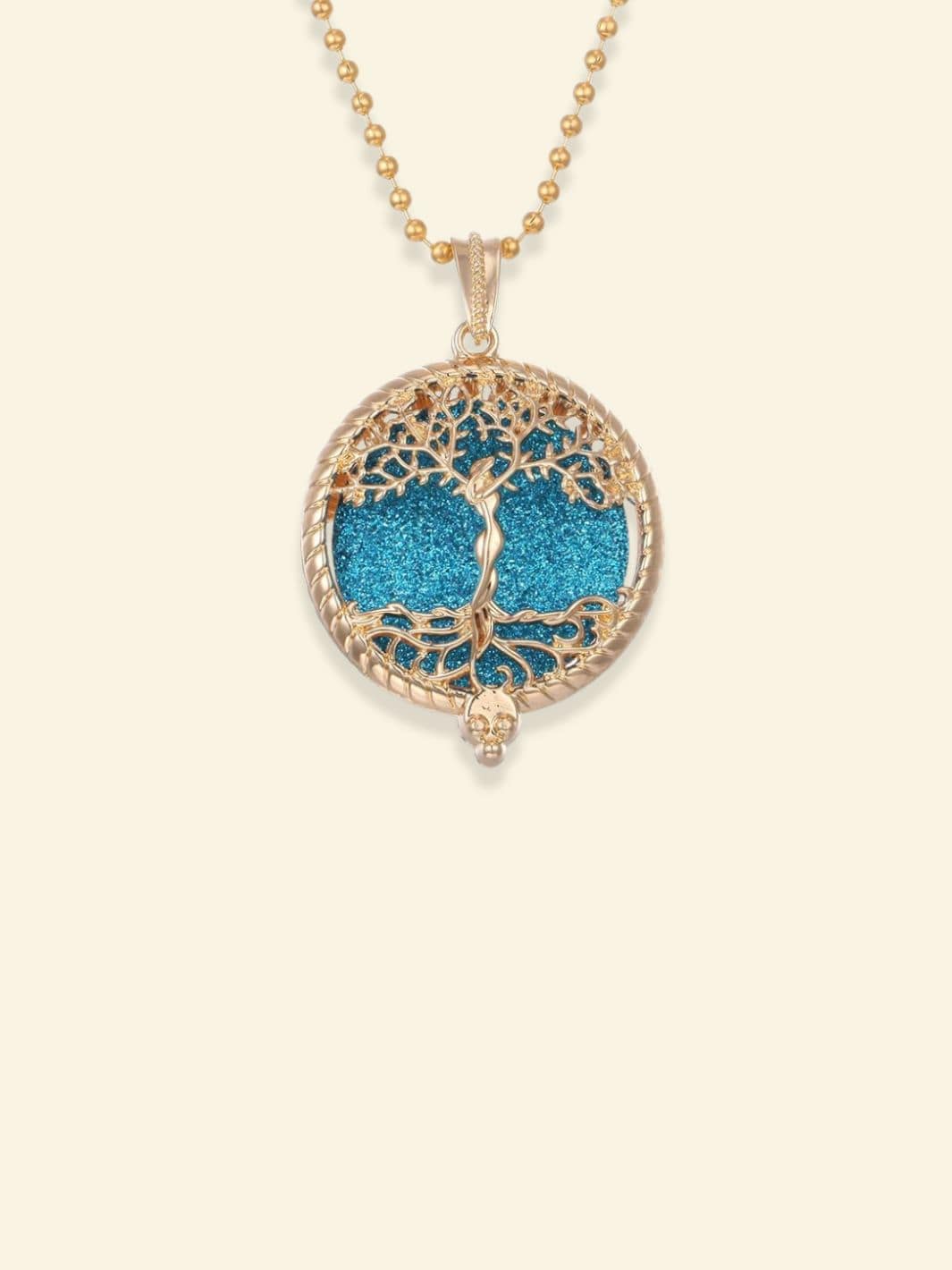 Collier Aromathérapie Arbre de Vie Doré