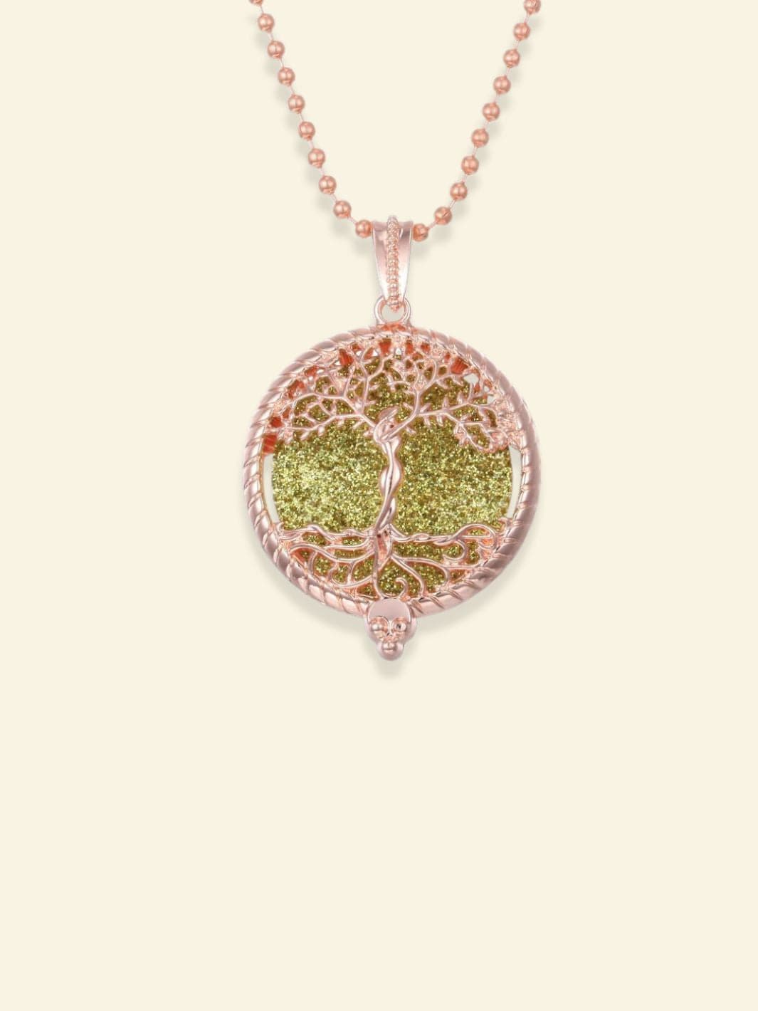 Collier Aromathérapie Arbre de Vie Rose