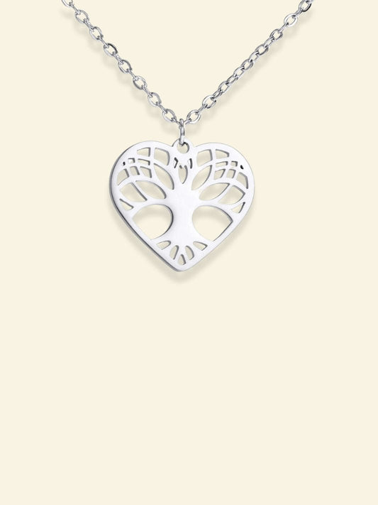 Collier Pendentif Arbre de Vie avec Racines Argent