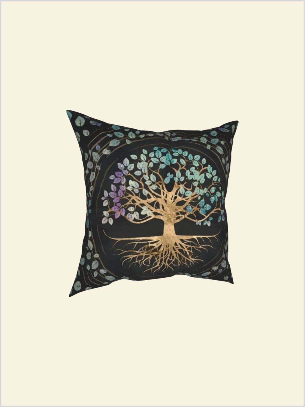 Housse de Coussin "Palette de Vie" | L'Unique Arbre de Vie 40x40cm