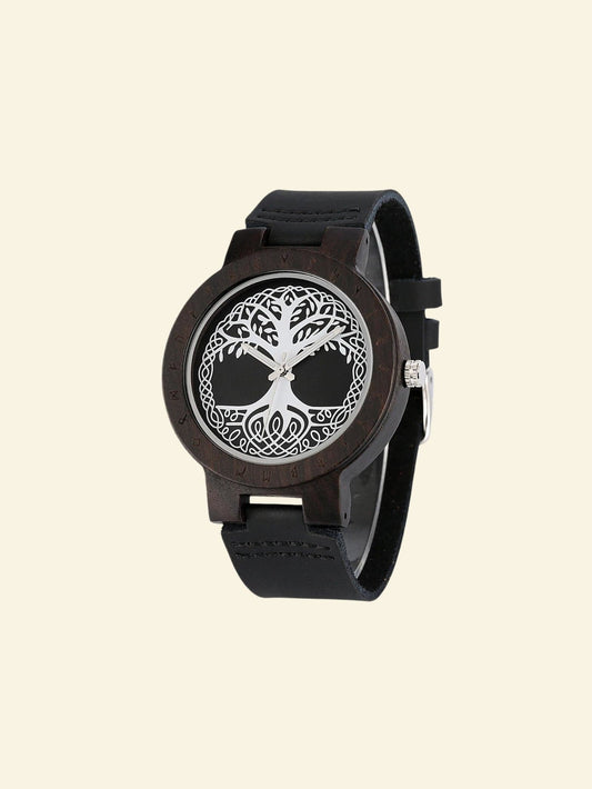 Montre Arbre de Vie Noir