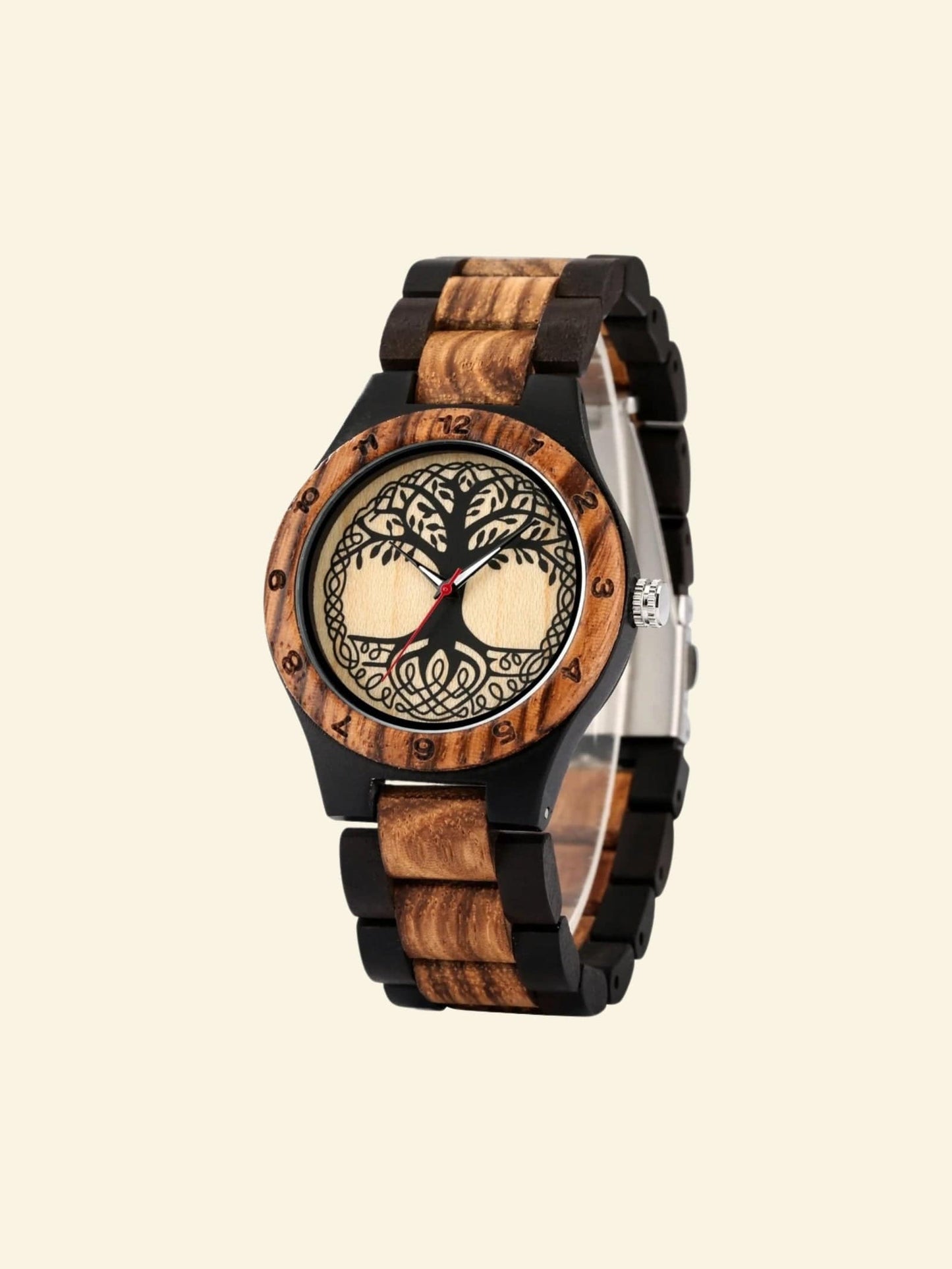 Montre en Bois Arbre de Vie