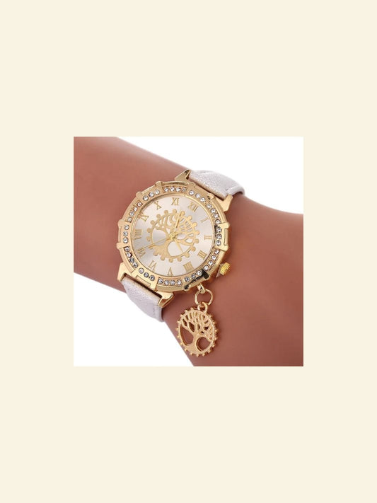 Montre Femme Arbre de Vie Bracelet blanc