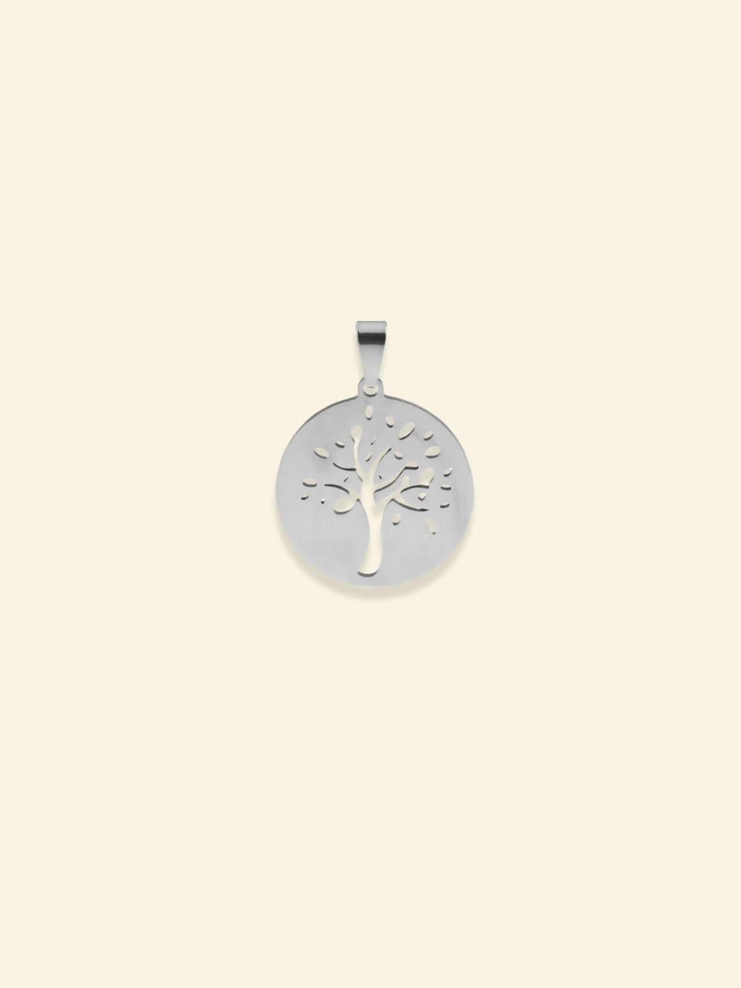 Pendentif Arbre de Vie Acier Inoxydable Argent