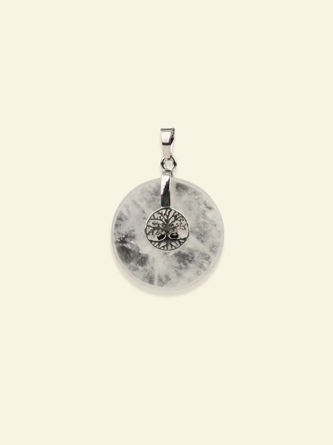 Pendentif Arbre de Vie Pierre Cristal blanc