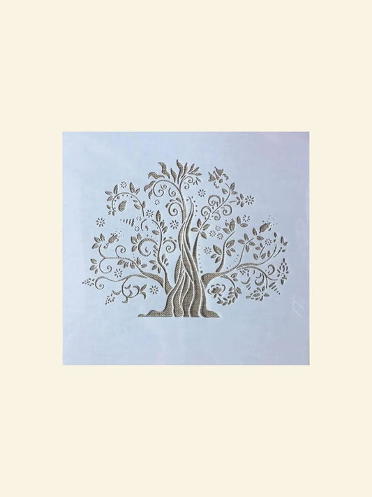 Pochoir Arbre de Vie "Arbre Enchanteur" | L'Unique Arbre de Vie 30 x 30 cm