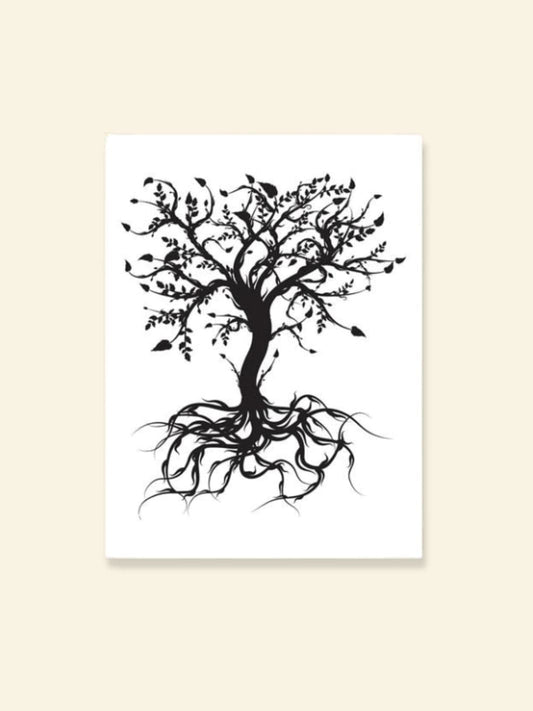 Tableau Arbre de Vie "Contrastes de Vie" | L'Unique Arbre de Vie Peinture sur toile / 20x25 cm - Sans cadre