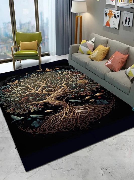 Tapis Arbre de Vie "Sylva Mystica" | L'Unique Arbre de Vie 70 x 100 cm