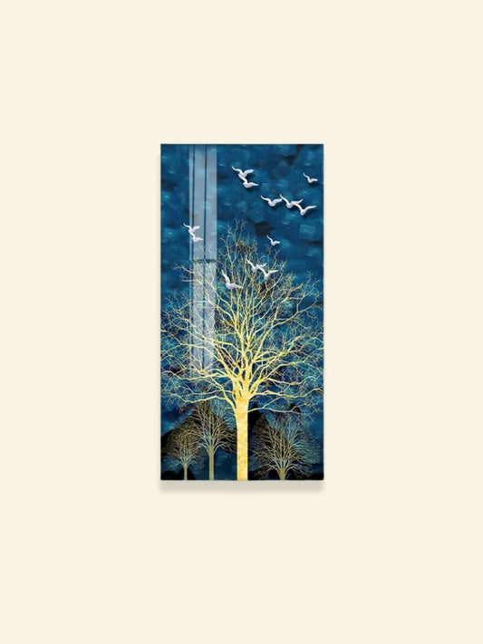 Toile Arbre Peinture sur toile / 20x40cm - Sans cadre