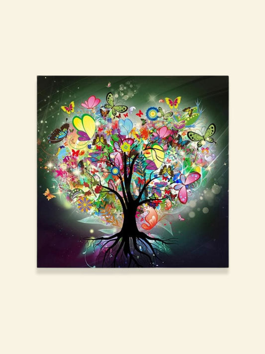 Toile de Peinture Arbre de Vie Peinture sur toile / 20x20cm - Sans cadre